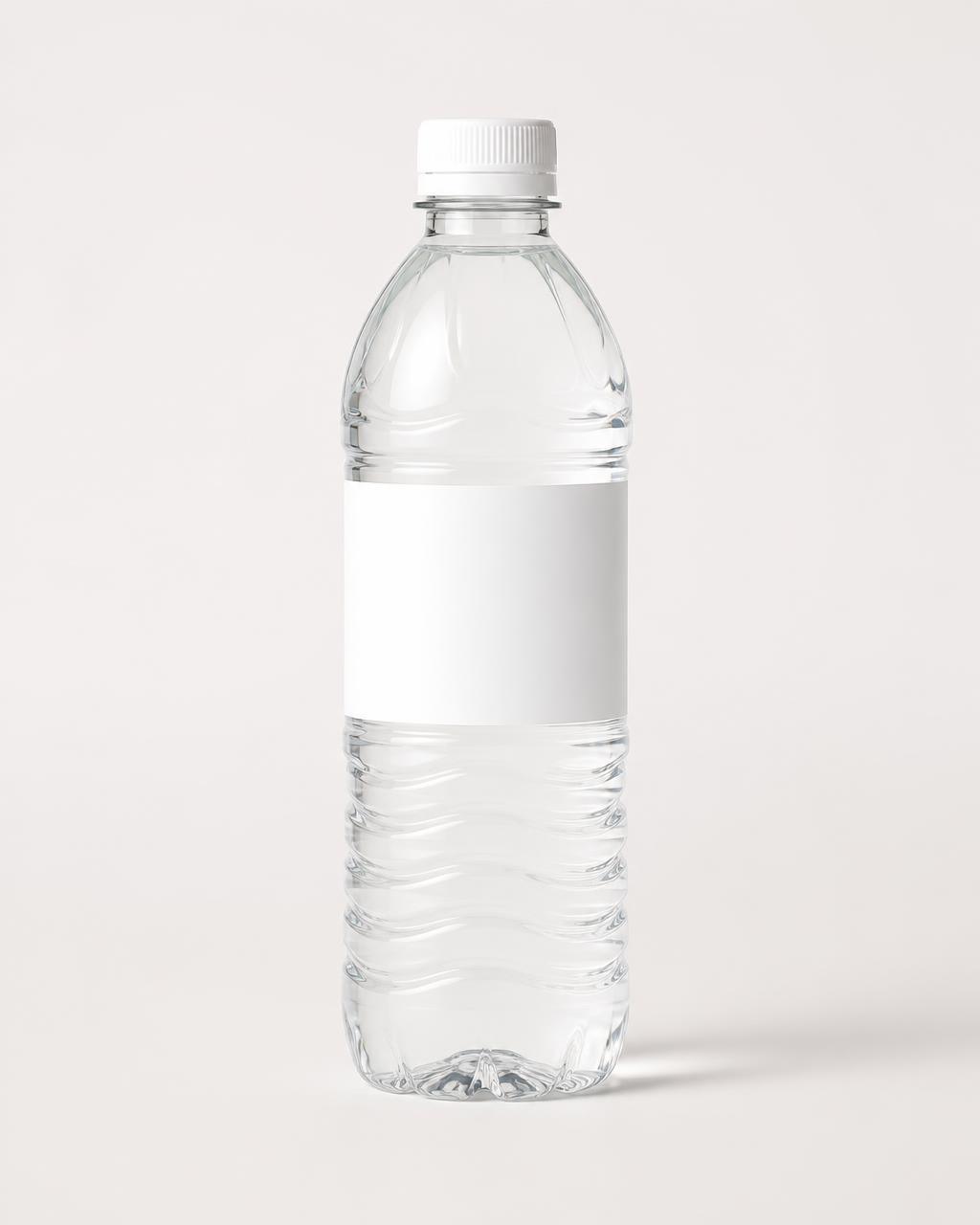Custom branded PET plastic water bottle